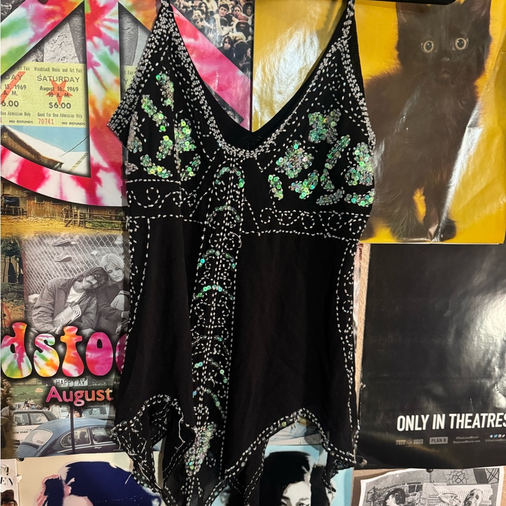 Y2k Black Sleeveless tank Top